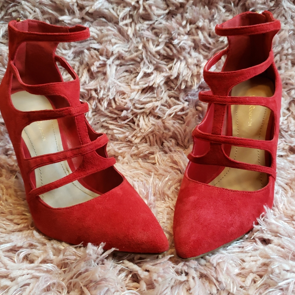 BCBG Ankle Strep Heels